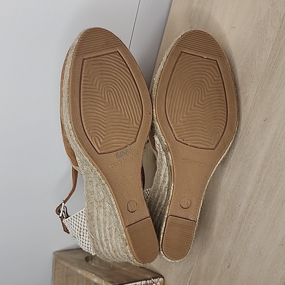 Paseart Suede Espadrille Wedges Cognac Brown 7 - Picture 5 of 9